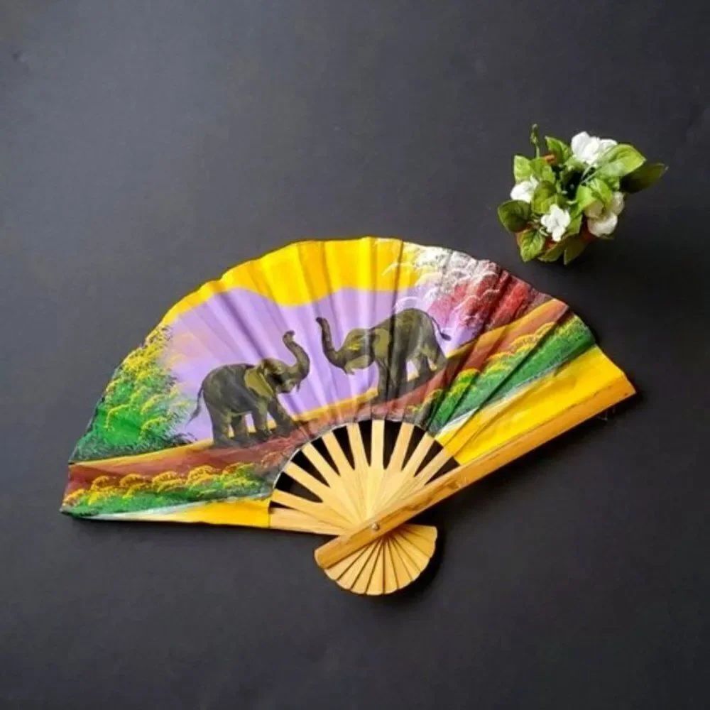 Decorative hand painted fan
